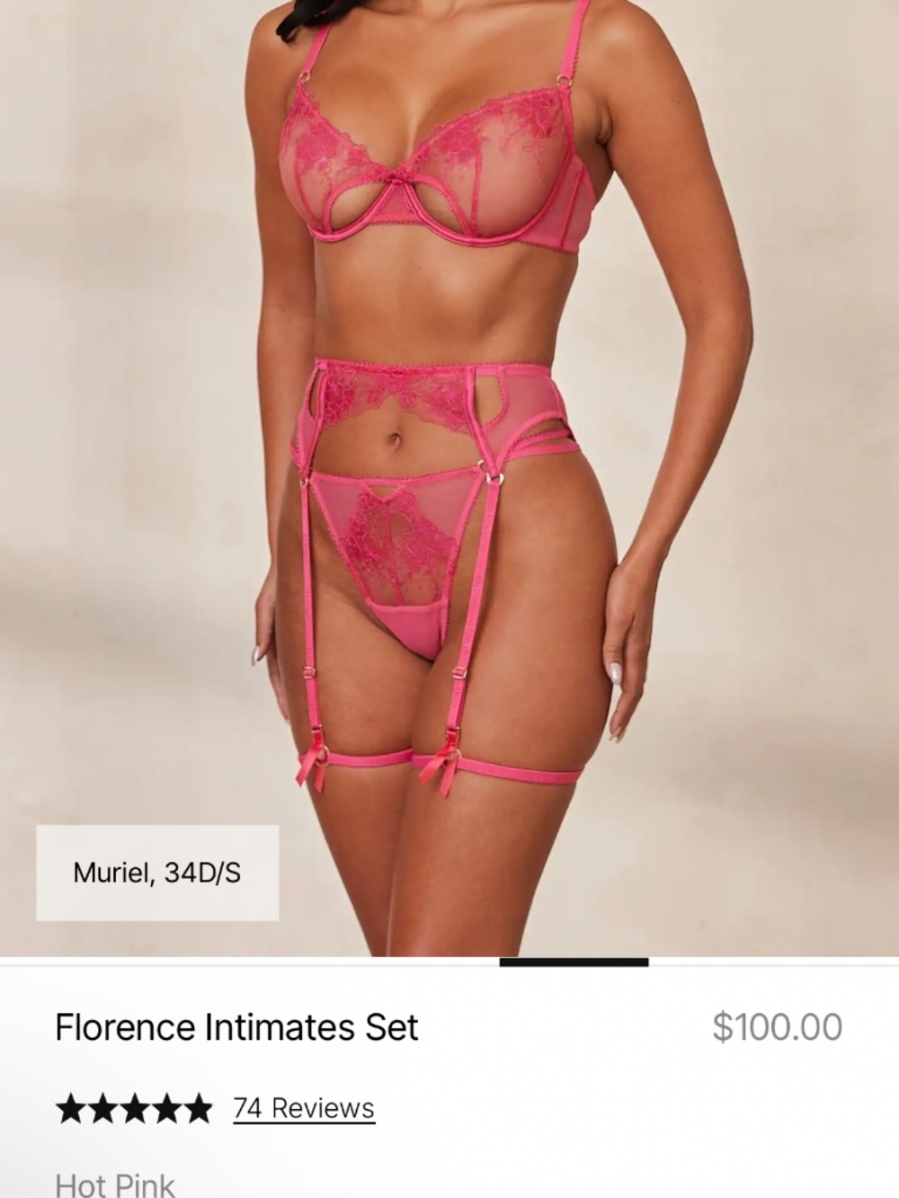 Lounge Florence Intimates Set in XX Large. Pink.
